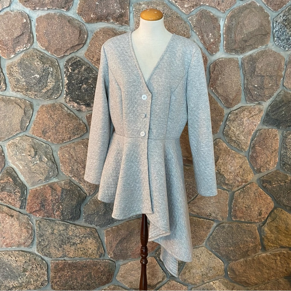 Unique handmade asymmetrical waterfall blazer